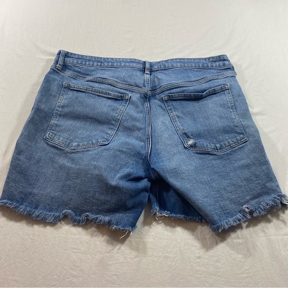 Old Navy Shorts O.G. Loose High Rise Women 18 Distressed Jean Shorts Frayed Hem - Picture 6 of 7